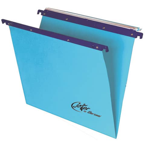 Cartelle sospese orizzontali per cassetti Linea Joker 39 cm fondo V - blu conf. 25 pezzi - 400/395 LINK - A3
